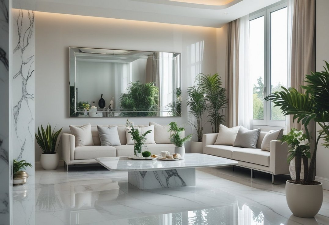 Saadan skaber du et stilfuldt hjem med marmor og spejle Saadan skaber du et stilfuldt hjem med marmor og spejle